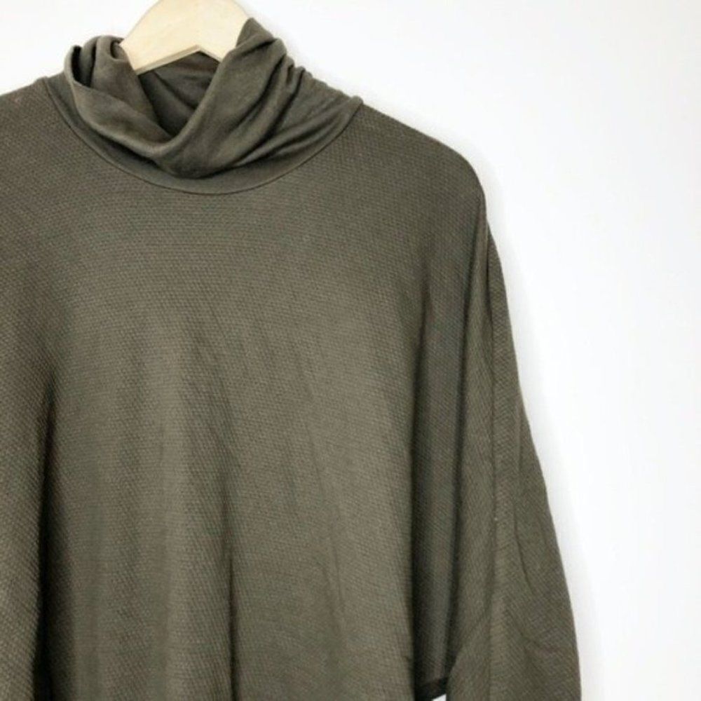 STATESIDE Turtleneck Olive Dolman Sleeve Sweater - Picture 3 of 9